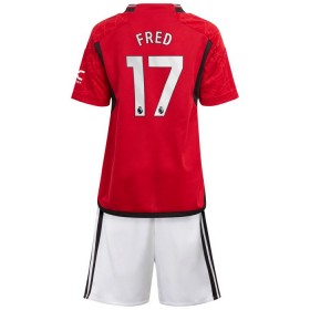 Camisola Manchester United Fred 17 Criança Equipamento Principal 2023-24 Manga Curta